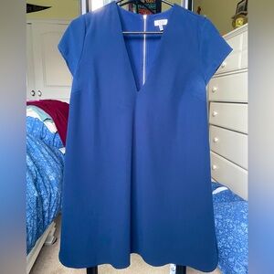 Navy Blue V-Neck Dress